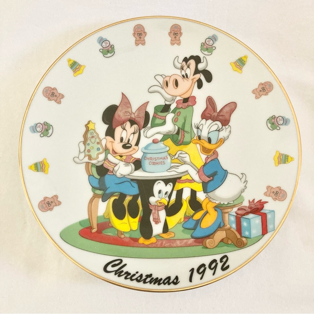 Grolier Collectibles Disney ‘Christmas Cookies’ Plate 1992 (Minnie Mouse)
